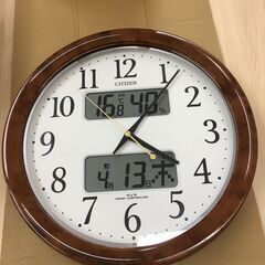 (k)シチズン 掛け時計 温度湿度計付 幅344mm奥行52mm...