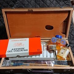 中古 古い油絵の道具箱？の画像