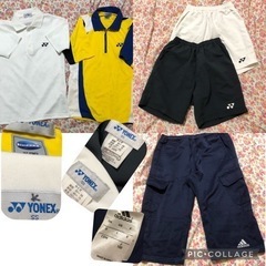 テニス男子使用済み各種試合ウェア+練習着セット販売の画像