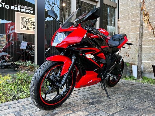 カワサキ Ninja250SL 保証付き フェンダーレス アクセサリーバー 社外プロジェクターヘッドライト レッドアイ