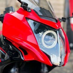 カワサキ Ninja250SL 保証付き フェンダーレス アクセサリーバー 社外プロジェクターヘッドライト レッドアイの画像