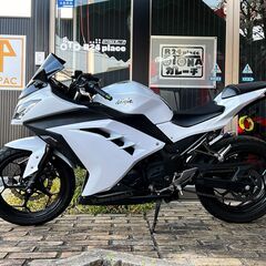美車 カワサキ Ninja250 ホワイト 保証付き フェンダーレス 社外レバー＆バーエンド キー2本付 ニンジャの画像