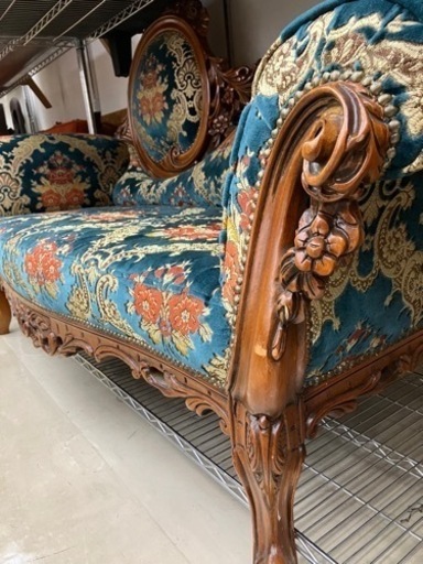 イタリア製?珍しい逸品?アンテーク金華山ソファ　2735