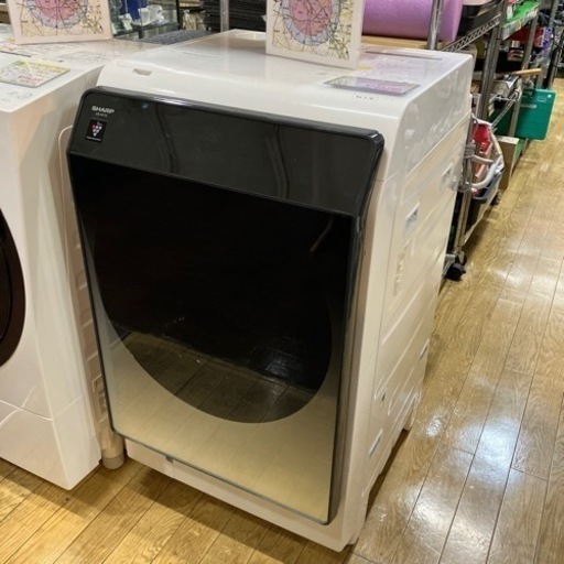 10/5値下げ致しました！⭐️オシャレデザイン⭐️2021年製 SHARP 11kg/6kg ドラム式洗濯乾燥機 プラズマクラスター ES-W113-SR シャープ 7359