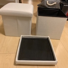 収納イス　照明