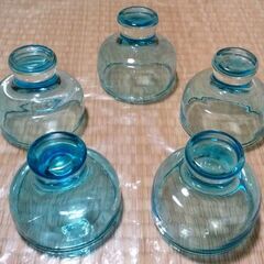 【無事受け渡し完了】ガラス食器　アクアブルーの画像