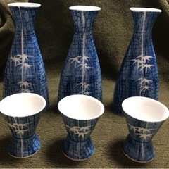 【草山窯？】徳利とお猪口セット　各3個