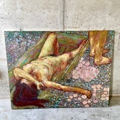 特売！油絵　特大作品　ガレージ整理品