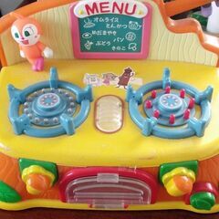 値下げ　アンパンマンコンロ台(ジャンク)　おもちゃのキッチンツール