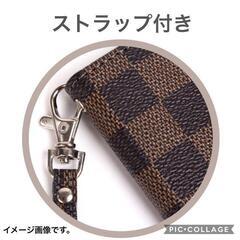 【新品未使用】アイフォン スマホケース ケース カバー チェック柄 ポリカーボネート レザー 合皮 格子 シンプル ハードケースの画像