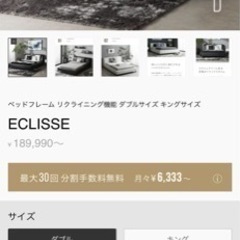 定価189990円　アルモニア（Armonia）ダブルベッド　極美品！