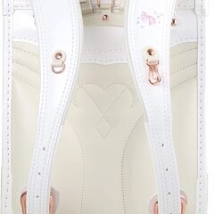 【新品】大人気 女の子ランドセル リボンモデル 高級 パール生地 6年保証 全国送料無料 スクールバック 小学生通学カバン ホワイトの画像