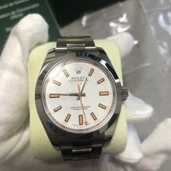 ロレックス ミルガウス 116400 ホワイト ROLEX 希少値札付　完品