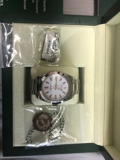 ロレックス ミルガウス 116400 ホワイト ROLEX 希少値札付　完品