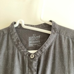 無印良品　リネン100%夏用ワンピース　ブラックの画像