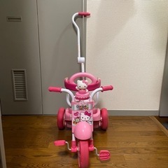 楽天市場】【自転車専門店】三輪車 キティ かじ取り 押し棒