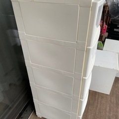 (受け渡し相手確定)ニトリ　プラスチック収納チェスト5段の画像