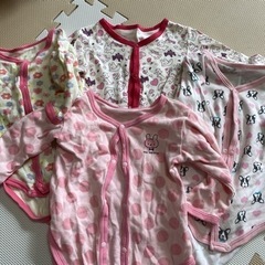 前ボタンロンパース80