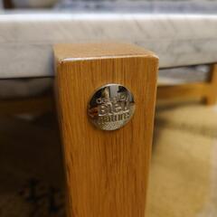 【美品】定価たしか12万程 白 木目調大理石 テーブルの画像