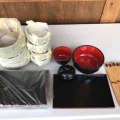 和食器セット 5客（小・大器・お盆、お箸）の画像