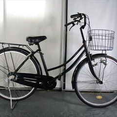 C674☆限定特価☆ 中古自転車 【26インチ 軽快車 クロ 3段 LEDオート