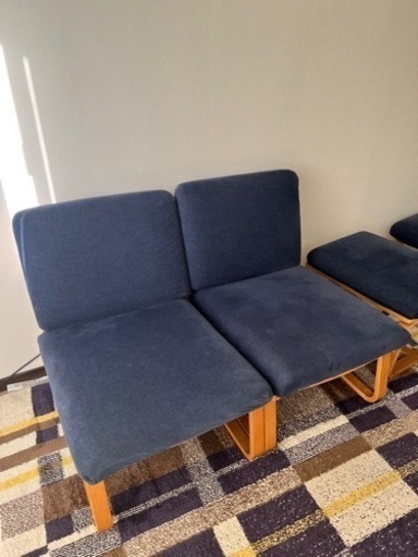 無印良品ソファチェア2脚セットリビングでもダイニングでも