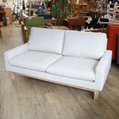 403)【モデルルーム展示品・極美品】シギヤマ家具 OTTI-120/150 SOFA 2人掛けソファ 幅151cm ファブリック 布 天然木 北欧 2Pソファ 2022年