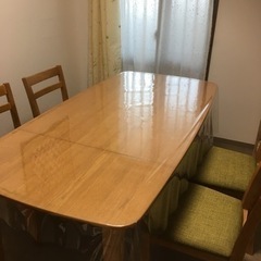 お値下げ致します。美品♪ニトリ　ダイニングセット(ライトブラウン)