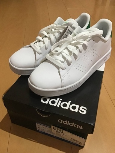 adidas アディダス スニーカー ADVANCOURT K EF0213 24.0cm 白 未使用