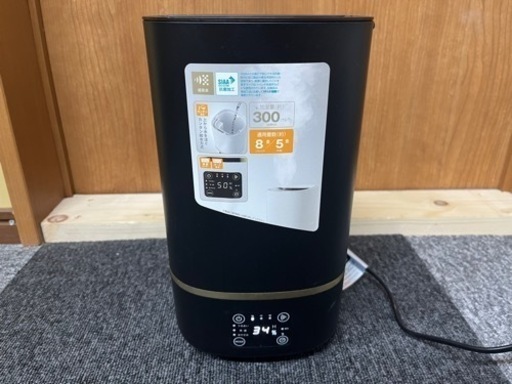 ２０２１年製　ドウシシャ製　超音波式加湿器　上部給水　タンク２．０Ｌ　ブラック