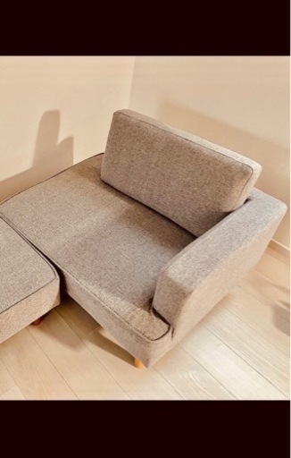 グレージュ　1人掛け　ソファ