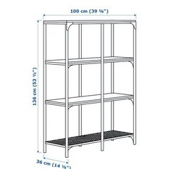 【確定済】【引越前最終セール5000円】イケア「FJÄLLBO/フィエルボ」シェルフユニット(100×136cm)の画像