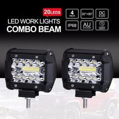 白 60w 2個 120w　LEDワークライト デイライト 作業...