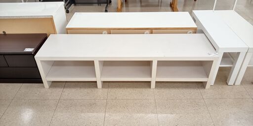 ★ジモティ割あり★  テレビ台 白 H39.2×D44.7×W166.4 クリーニング済み TJ434
