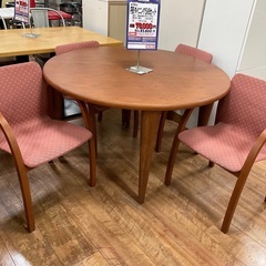 C1*606[ご来店頂ける方限定]円形ダイニング5点セットの画像