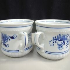 カールスバード チェコ ORIGINAL BOHEMIA ZWIEBELMUSTER ブルーオニオン コーヒーカップ マグカップ ペア ☆ 札幌市 北区 屯田 の画像