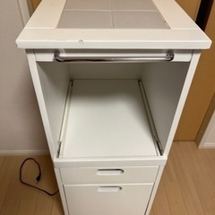 【28日までに取りに来ていただける方】キッチンワゴン　キャスター付