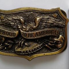【再再値下げ】バックル  I'm Proud To Be American ヴィンテージ レアの画像