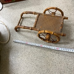 竹製の二輪車ですの画像