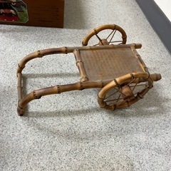 竹製の二輪車ですの画像