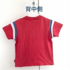 値下げ！120サイズくらい　赤プリントTシャツ　半袖の画像