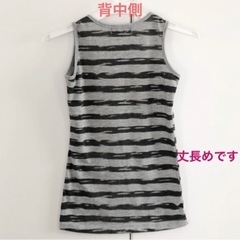 130サイズ　WINK BERRY ボーダー柄タンクトップ　丈長めの画像