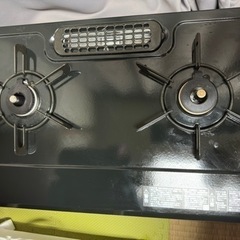 ガステーブルコンロ 水なし片面焼きグリル[右強火] ブラック K...