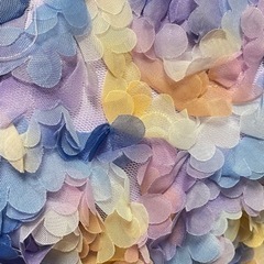 【美品】ボリュームたっぷり！カラフルドレス　110サイズの画像