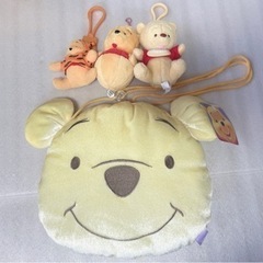 ディズニー プーさん BIG ぬいぐるみ ポシェットバッグ コインケースの画像