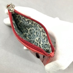 COACH コーチ ポピー 赤レザー パスケース＆コインケースの画像