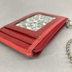 COACH コーチ ポピー 赤レザー パスケース＆コインケースの画像
