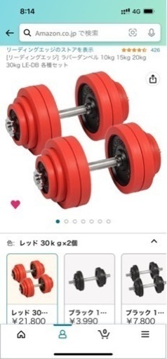 決定【札幌市引取り限定】ラバーダンベル30kg片方、ディッピングベルト