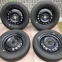 2021年製 夏タイヤ155/65r14 スチールホイール&カバ...
