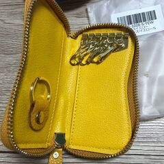 【新品】キーケース メンズ /レディース 牛革/本革　イエロー